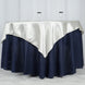 60"x 60" Ivory Seamless Satin Square Tablecloth Overlay