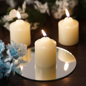 12 Pack | 2" Ivory Votive Candles, Mini Multi-Purpose Candle Decor