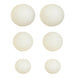 Set of 6 - Cream Hanging Paper Lanterns Round Assorted Size#whtbkgd