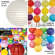 Set of 6 - Silver Hanging Paper Lanterns Round Assorted Size