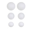 Set of 6 - White Hanging Paper Lanterns Round Assorted Size#whtbkgd