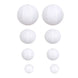 Set of 8 - White Hanging Paper Lanterns Round Assorted Size - 6", 8", 10", 14"#whtbkgd