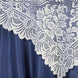 54"x54" Wholesale Flower Design LACE Overlay For Wedding Event Catering Party Decoration - WHITE