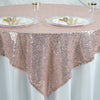 60" x 60" Blush | Rose Gold Duchess Sequin Square Overlay#whtbkgd