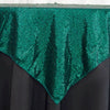 60inch x 60inch Hunter Emerald Green Duchess Sequin Square Overlay#whtbkgd