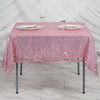 60" x 60" Pink Duchess Square Sequin Table Overlay