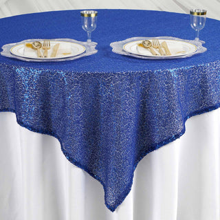 Make a Bold Statement with the Royal Blue Duchess Sequin Table Overlay