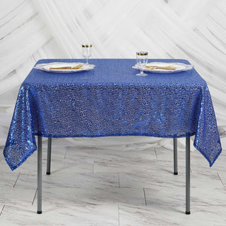 Create a Magical Atmosphere with the Royal Blue Duchess Sequin Table Overlay