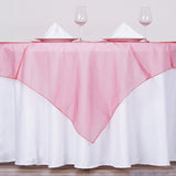 60'' | Wine Square Sheer Organza Table Overlays