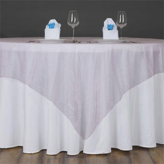 Create a Dreamy Atmosphere with the Pink Sheer Organza Square Table Overlay