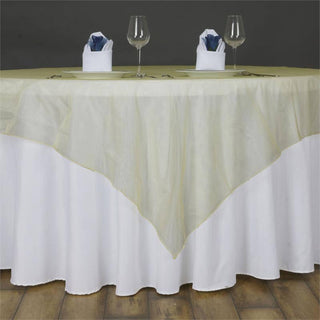 Create a Captivating Event Decor with the Yellow Sheer Organza Table Overlay