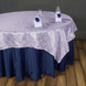 60x60inch Lavender Lilac Pintuck Square Table Overlay