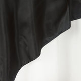 60" Satin Square Overlay For Wedding Catering Party Table Decorations - Black