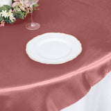 60inch x 60inch Cinnamon Rose Square Smooth Satin Table Overlay