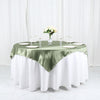 60inch x 60inch Eucalyptus Sage Green Seamless Square Satin Table Overlay