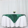60x60inch Hunter Emerald Green Seamless Square Satin Tablecloth Overlay