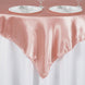 60 inch x 60 inch Dusty Rose Seamless Satin Square Tablecloth Overlay#whtbkgd