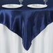 60"x 60" Navy Blue Seamless Satin Square Tablecloth Overlay#whtbkgd