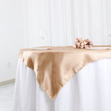 60inch x 60inch Nude Seamless Square Satin Table Overlay
