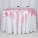60"x 60" Pink Seamless Satin Square Tablecloth Overlay
