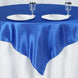 60"x 60" Royal Blue Seamless Satin Square Tablecloth Overlay#whtbkgd