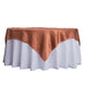 60inch x 60inch Terracotta (Rust) Square Smooth Satin Table Overlay