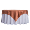60inch x 60inch Terracotta Seamless Square Satin Tablecloth Overlay