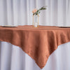 60inch x 60inch Terracotta Seamless Square Satin Tablecloth Overlay