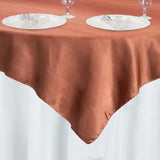 60inch x 60inch Terracotta Seamless Square Satin Tablecloth Overlay#whtbkgd