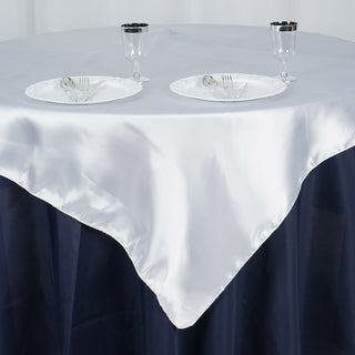 Elevate Your Event with a White Satin Table Overlay
