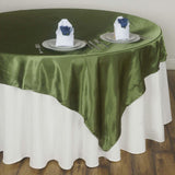 Dress Your Tables in Style with the Olive Green Satin Table Overlay