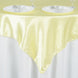 60"x 60" Yellow Seamless Satin Square Tablecloth Overlay#whtbkgd