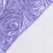 72x72inch Lavender 3D Rosette Satin Table Overlay, Square Tablecloth Topper