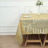 72inch Square Gold Diamond Glitz Sequin Table Overlay Topper
