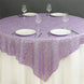 72x72inch Lavender Lilac Sequin Sparkly Square Table Overlay