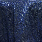 72" Premium Stripe Sequin Square Overlay For Wedding Catering Party Table Decorations - Navy Blue#whtbkgd