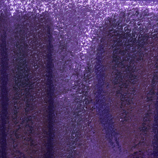 Transform Your Event Decor with the Sparkly Purple Sequin Square Table Overlay