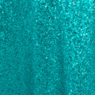 Enhance Your Table Decor with the 72"x72" Turquoise Sequin Square Table Overlay