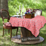72"x72" Satin Table Overlays | Lace Table Toppers