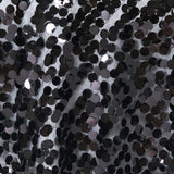 72" x 72" Black Premium Big Payette Sequin Overlay