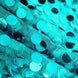 72" x 72" Turquoise Premium Big Payette Sequin Overlay#whtbkgd