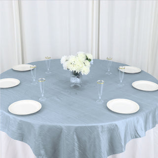 Classy Dusty Blue Tablecloth Overlay for Any Occasion