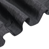 72x72Inch Black Accordion Crinkle Taffeta Table Overlay, Square Tablecloth Topper