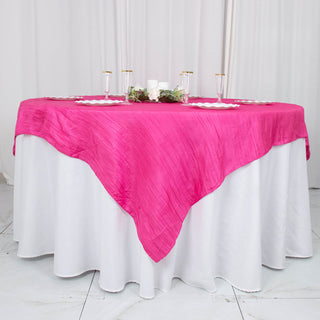 Dress Up Your Tables with the Fuchsia Square Tablecloth Overlay