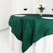 72x72Inch Hunter Emerald Green Accordion Crinkle Taffeta Table Overlay, Square Tablecloth Topper