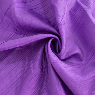 Elevate Your Dining Experience with the Purple Accordion Crinkle Taffeta Table Overlay