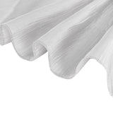 72x72Inch Silver Accordion Crinkle Taffeta Table Overlay, Square Tablecloth Topper