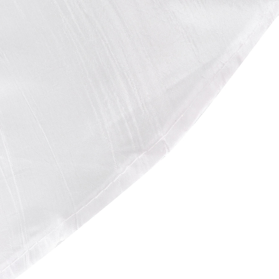 72x72Inch White Accordion Crinkle Taffeta Table Overlay, Square Tablecloth Topper