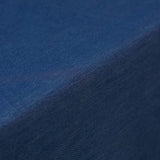 72" x 72" Dark Blue Faux Denim Polyester Table Overlays#whtbkgd