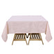72x72 Blush/Rose Gold Linen Square Overlay | Slubby Textured Wrinkle Resistant Table Overlay